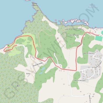 Trace GPS 🚶 Trace de la Plage de Babin à Vieux Bourg, itinéraire, parcours