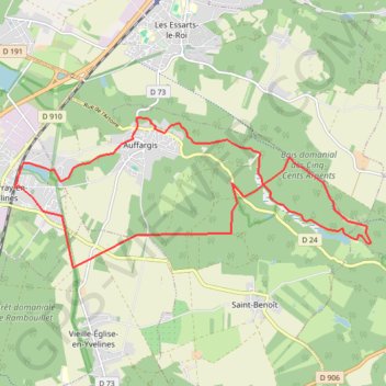 Trace GPS Le perray en Yvelines, itinéraire, parcours