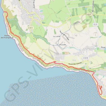 Trace GPS Baie du Mont Saint Michel, itinéraire, parcours