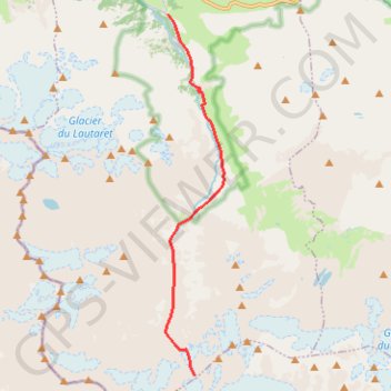 Trace GPS Col de la Roche Faurio, itinéraire, parcours