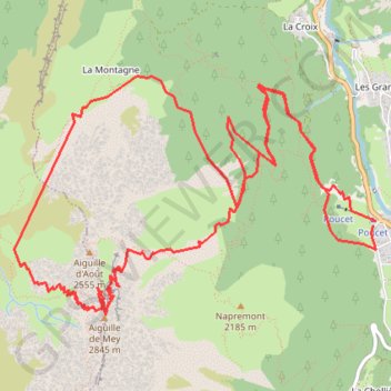 Trace GPS Brêche Portetta, couloir NE en boucle (Vanoise), itinéraire, parcours
