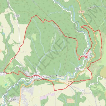 Trace GPS Caudebronde-sur-Dure, itinéraire, parcours