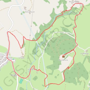 Trace GPS La Tour de Peyrebrune, itinéraire, parcours