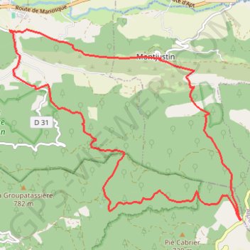 Trace GPS De Céreste au Grand Garbeyron par le Collet des Turcs, itinéraire, parcours