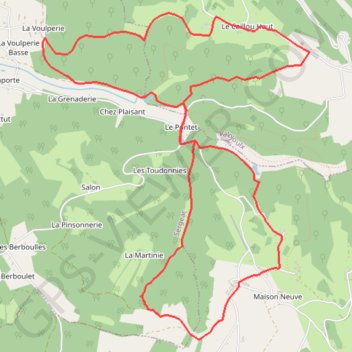 Trace GPS Sergeac - La Voulperie, itinéraire, parcours