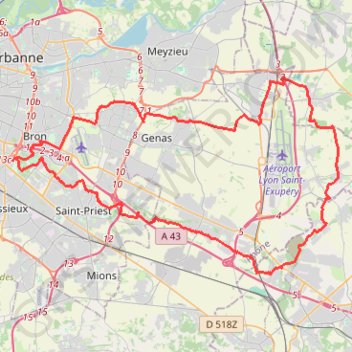 Trace GPS Gravel Est Est Lyonnais Isère, itinéraire, parcours