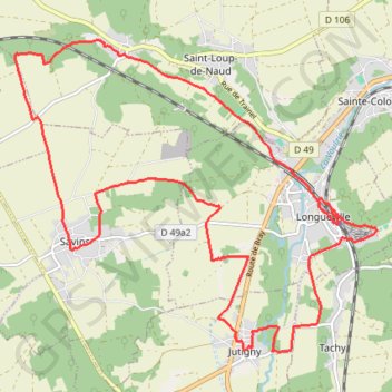 Trace GPS Le Moulin de Jutigny, itinéraire, parcours