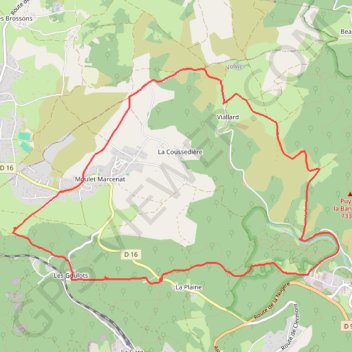 Trace GPS Les sources de Volvic, itinéraire, parcours