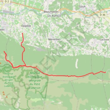 Trace GPS Promenade digestive sur la crête du Luberon ;-), itinéraire, parcours