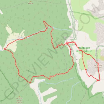 Trace GPS Course du Glandasse 210616 MBR, itinéraire, parcours