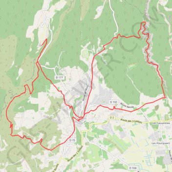 Trace GPS Sénanque-Gordes-Ravin de Vézaule, itinéraire, parcours
