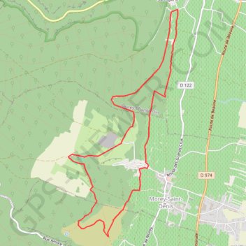 Trace GPS Du tacot à Morey, itinéraire, parcours