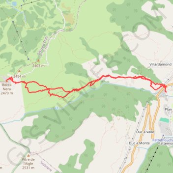Trace GPS Rocca Nera, itinéraire, parcours