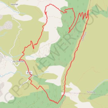 Trace GPS Boucle de la barre des Dourbes depuis les Dourbes le 12 oct. 2023 10:30:25, itinéraire, parcours