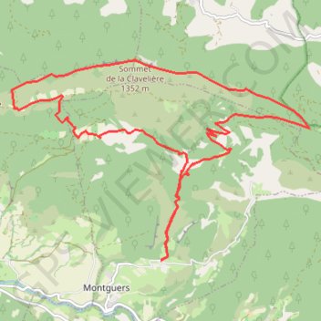 Trace GPS Montagne de la Clavelière, itinéraire, parcours