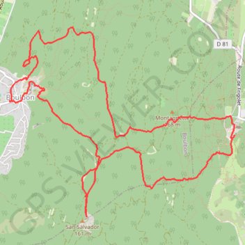 Trace GPS Frigolet et San Salvador - Boulbon, itinéraire, parcours