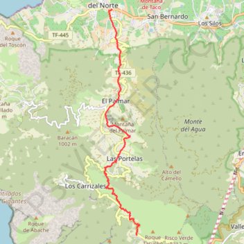 Trace GPS Ten_22_Buenavista - El Palmar - Masca, itinéraire, parcours