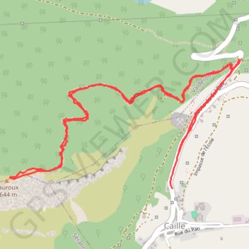 Trace GPS Mont Bauroux, itinéraire, parcours