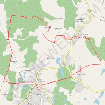 Trace GPS Circuit Lo charbé - Cognac-la-Forêt, itinéraire, parcours