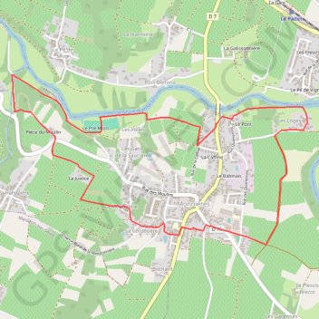 Trace GPS Tour de Monnières, itinéraire, parcours