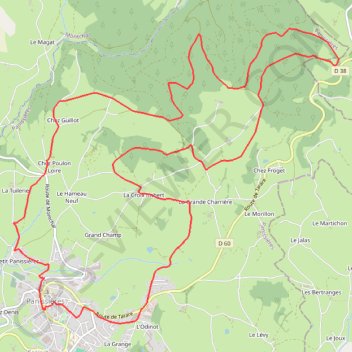 Trace GPS Montagnes du Matin - Panissières, itinéraire, parcours