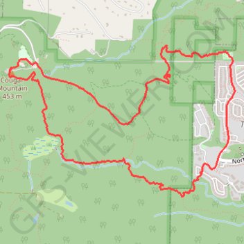 Trace GPS Cougar Mountain Loop, itinéraire, parcours