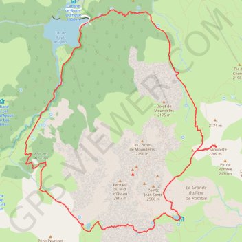 Trace GPS Tour de l'ossau - Saoubiste - Col de Peyreget, itinéraire, parcours