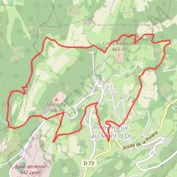 Trace GPS Les Carbones de Poleymieux - variante, itinéraire, parcours