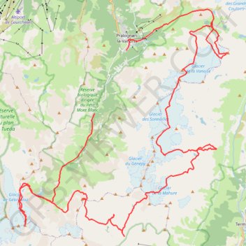 Trace GPS Traversée de la Vanoise, itinéraire, parcours