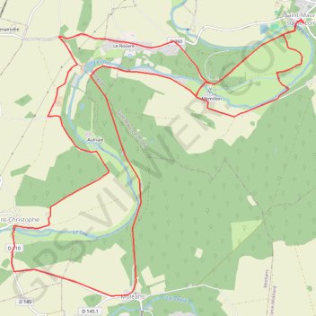 Trace GPS Balade Saint Maur sur le Loir, itinéraire, parcours