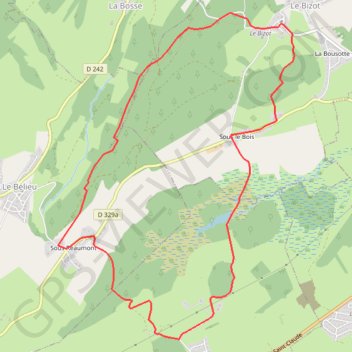 Trace GPS Du côté du Bizot entre Maîche et Morteau, itinéraire, parcours