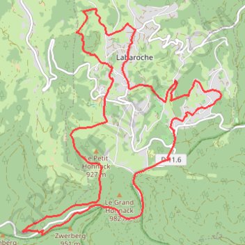 Trace GPS Le Tour de Labaroche, itinéraire, parcours