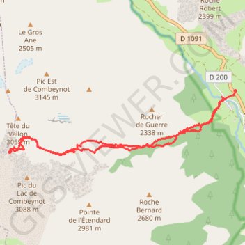 Trace GPS Col des Jumelles, itinéraire, parcours