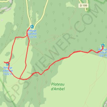 Trace GPS Sortie nocturne en forêt d'ambel, itinéraire, parcours