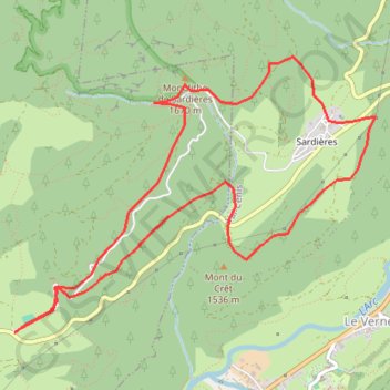 Trace GPS Aussois Sardières par le Monolithe, itinéraire, parcours