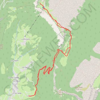 Trace GPS Tête du Parmelan depuis Cornet par le col du Pertuis, itinéraire, parcours