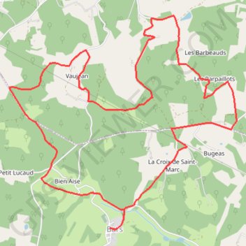 Trace GPS Bars - Boucle de Bosboutens, itinéraire, parcours