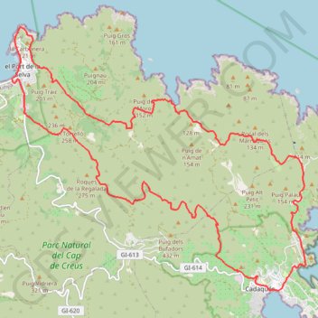 Trace GPS port de la selva-cadaques-port de la selva (all mountain - e..., itinéraire, parcours