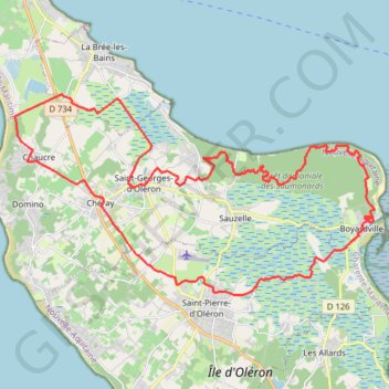 Trace GPS Oléron 40 kms avec en point d’orgue plusieurs kms de singles dans la forêt de Boyardville, itinéraire, parcours