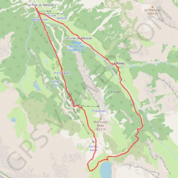 Trace GPS RSPG Ceillac le Lac Ste ANNE, itinéraire, parcours