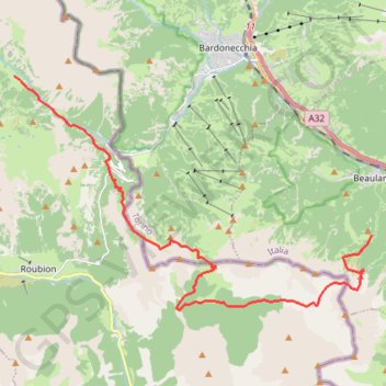 Trace GPS Saute frontière depuis la vallée Etroite, itinéraire, parcours