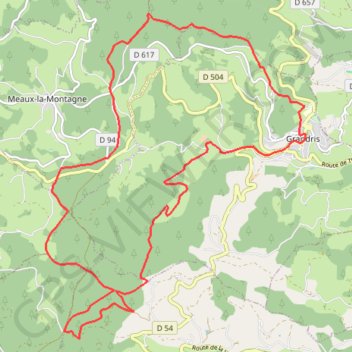 Trace GPS Pays Beaujolais - Haute Vallée d'Azergues - Grandis, itinéraire, parcours