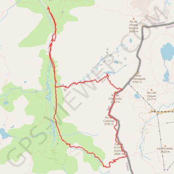 Trace GPS Cretes Carraussans à Coste Grande, itinéraire, parcours