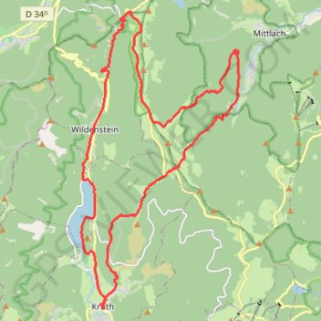 Trace GPS Fond de vallée de Thann : Schaffert Mittlach, itinéraire, parcours