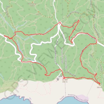 Trace GPS Le Mai - Massif du Cap Sicié, itinéraire, parcours