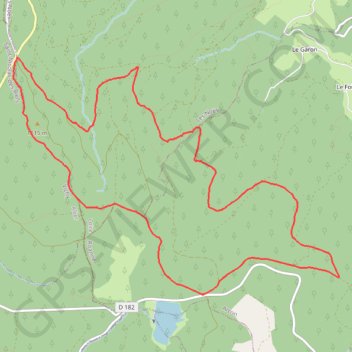 Trace GPS Piste Forestière entre le Rocher de Rochefort et le Plan du Grand Jonc, itinéraire, parcours