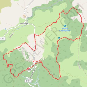 Trace GPS Plateau et forêts au-dessus de Labeil, itinéraire, parcours