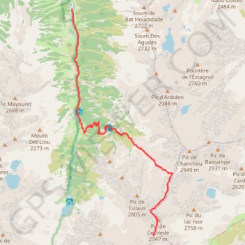 Trace GPS Pic de Cestrède, itinéraire, parcours