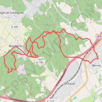 Trace GPS Bois de Bernis, itinéraire, parcours