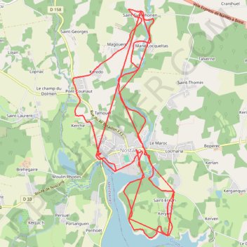 Trace GPS Route (262 waypoints), itinéraire, parcours